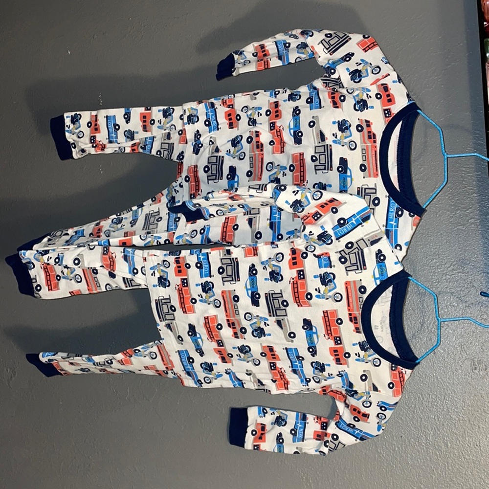 2 boys matching PJ set